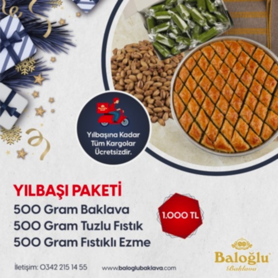 Yılbaşı Baklava Paketi 2024 - V1 Yılbaşı Baklava Paketi 2024 - V1